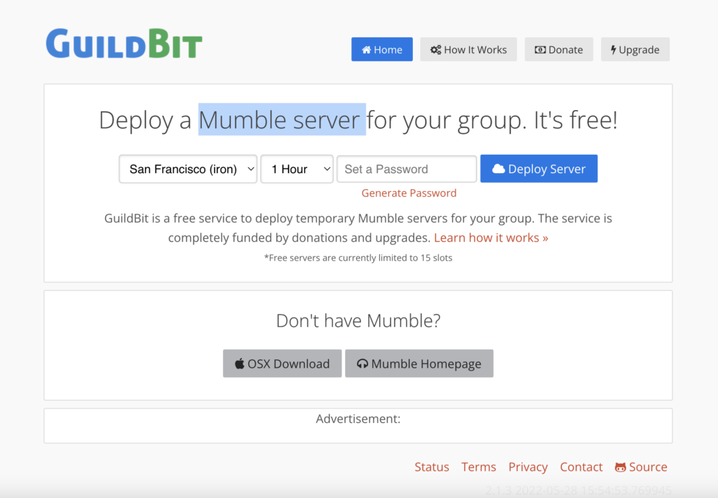GuildBit Mumble Server
