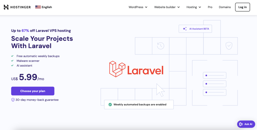Hostinger Laravel Hosting