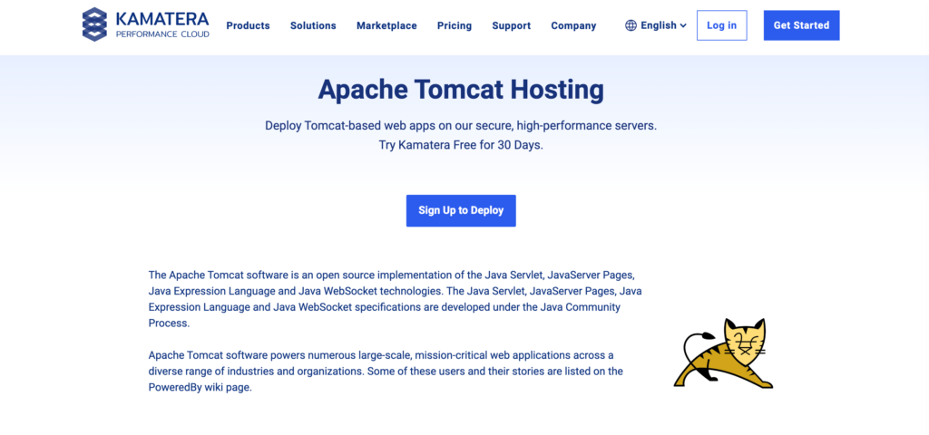 Kamatera tomcat hosting
