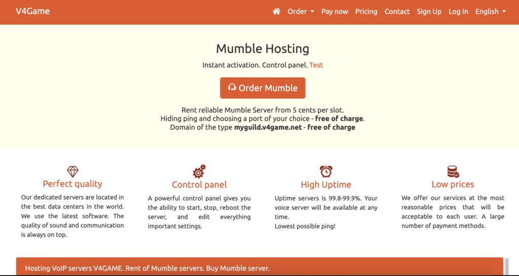 V4Game Mumble Server