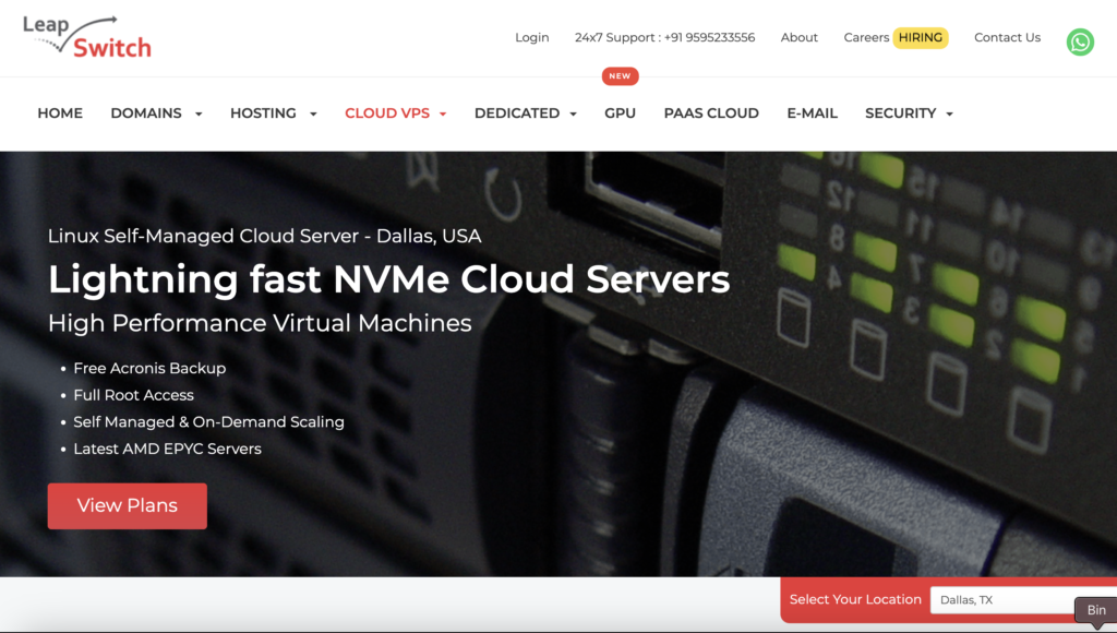 LeapSwitch Dallas VPS Hosting