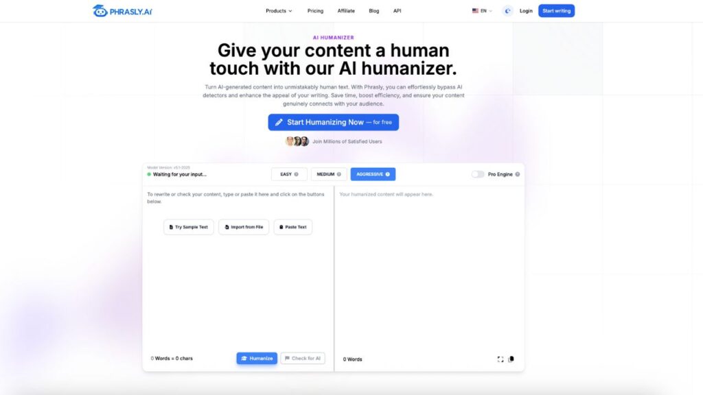 Phrasly AI humanizer