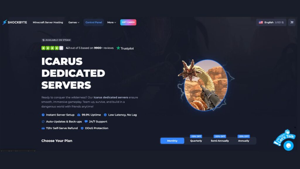 Shockbyte icarus dedicated server