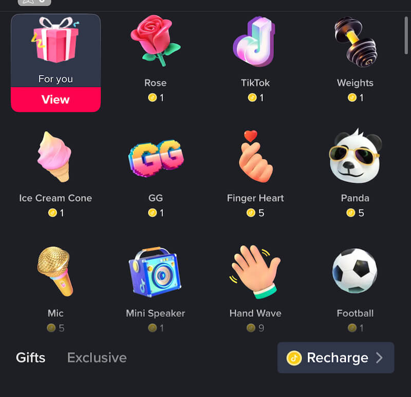TikTok Live gift leaderboard showing top donors