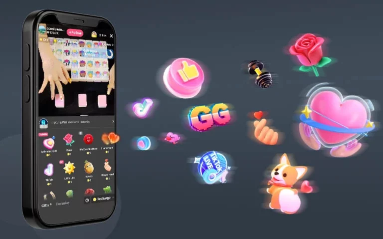 TikTok Live session with virtual gifts