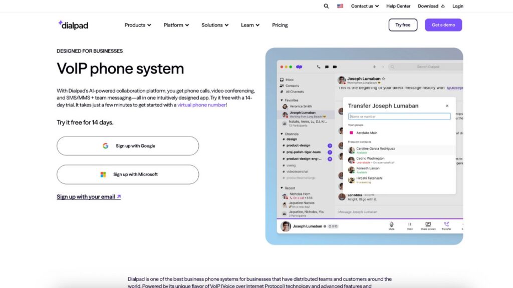 Dialpad voip