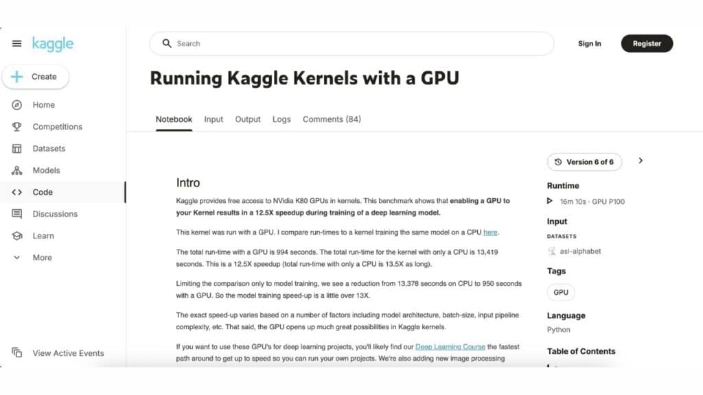 Kaggle gpu server