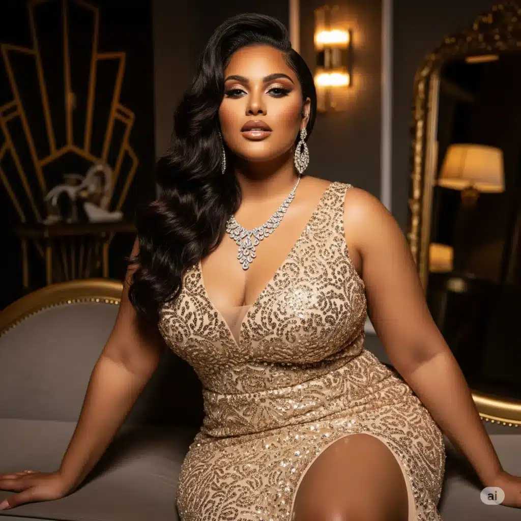 glamorous BBW model