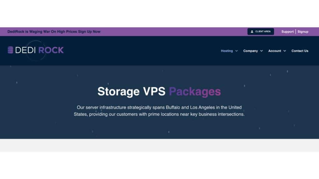 DediRock storage server